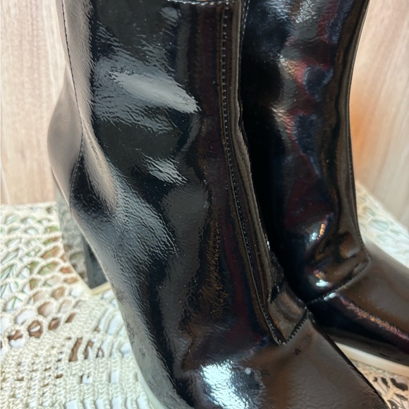 MIX No. 6 Chic Shiny Black Ankle Boots - Picture 4 of 10